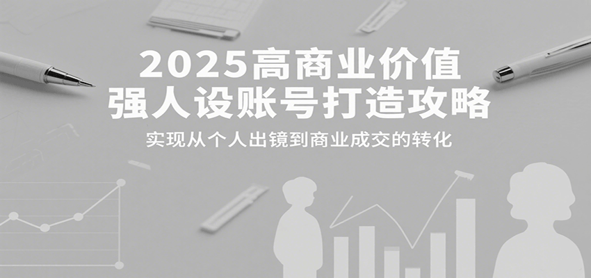 2025高商业价值强人设账号打造攻略，实现从个人出镜到商业成交的转化-凌云网创