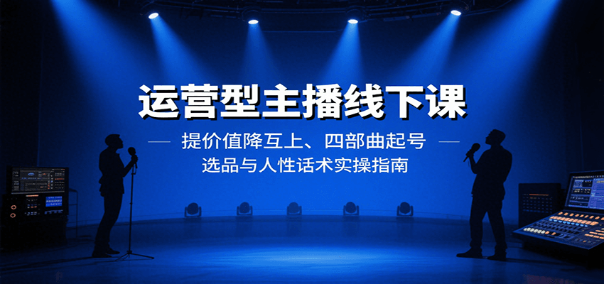 运营型主播线下课：提价值降互上、四部曲起号、选品与人性话术实操指南-凌云网创